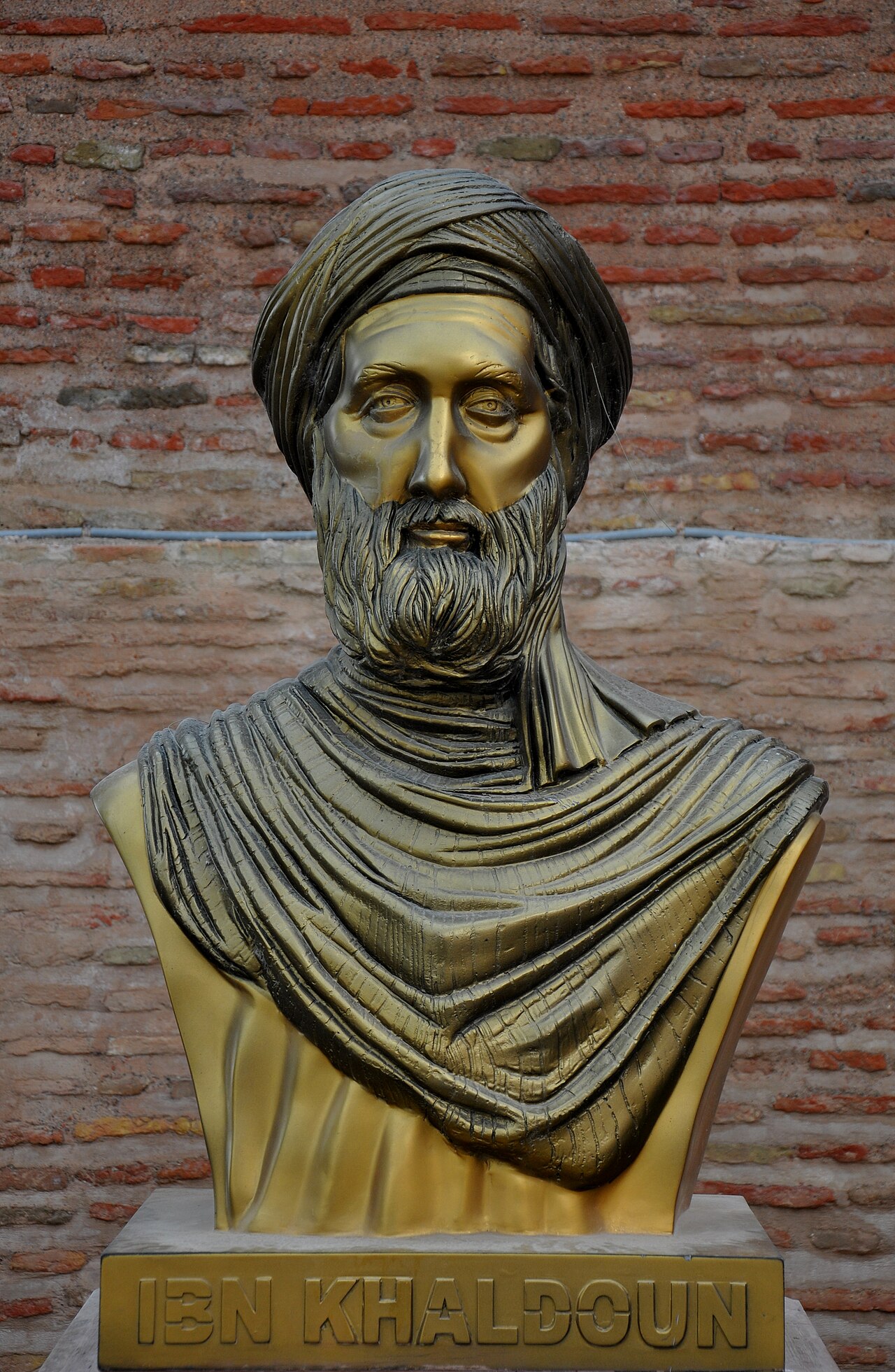Bust of Ibn Khaldun in Bejaia, Algeria